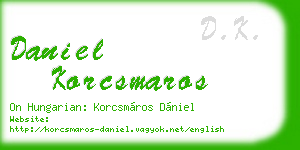 daniel korcsmaros business card